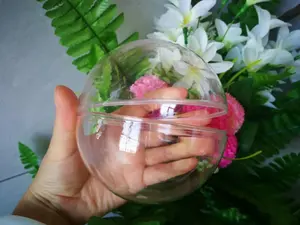 Cápsula de bola hueca de plástico transparente, rosca abierta, 100mm, venta al por mayor