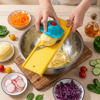 Mandoline Snijder 3 Messen Handmatige Groentesnijder Voedselveilige PP Roestvrij Staal Vaatwasmachinebestendig Verstelbaar 2,5 mm 3,0 mm