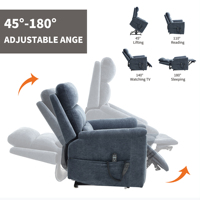 DOSER Vente flash Appareil médical Fauteuil de massage électrique avec repose-pieds extra large extensible, massage chauffant, double moteur, position infinie