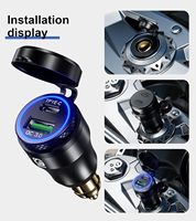 Adaptateur étanche Kewig en aluminium avec prise DIN vers double chargeur rapide USB QC3.0 et Type-C pour moto BMW Ducati Triumph 12V-24V