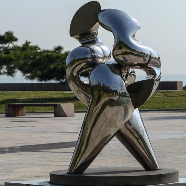 Custom Modern Abstract Human Statue Stainless Steel Woman Sculpture for Sale