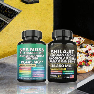 Capsules de Shilajit et Ashwagandha, mélange d'herbes naturelles, approvisionnement en vrac, fabrication OEM sous marque privée - Product Image 3