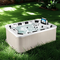 Baignoire spa design moderne pour 1 à 8 personnes, balboa de jardin, massage en acrylique pour fête en plein air
