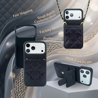 Étui en cuir PU pour iPhone 17 Pro avec bouton-pression, fente pour cartes, protection intégrale des bords, antichoc, protection 360°, design style INS avec estampage à chaud