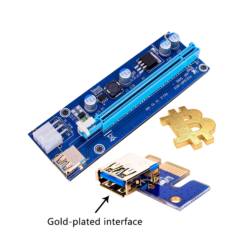 Адаптер питания DTECH VER PCI-E Express1X до 16X, USB 3,0