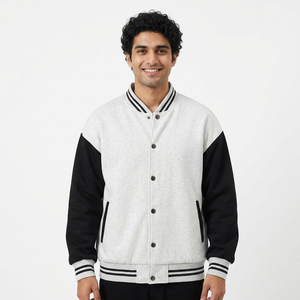 Men's Casual Winter Varsity Jackets Custom Heavyweight Chenille Embroidery <b>Leather</b> Sleeve CollegeBaseballjacket for men - Product Image 1