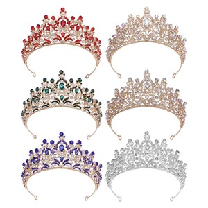 Couronne de mariée de luxe, diadème scintillant en strass avec feuilles, coiffe élégante style forêt pour mariage, bal de promo et fête - Product Image 1