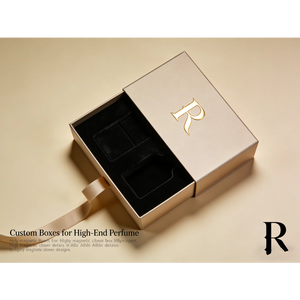 Boîtes personnalisées pour l'emballage, boîte à parfum de luxe en or avec logo en feuille d'or, emballage cadeau pour les cosmétiques parfumés - Product Image 4