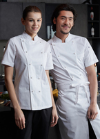 Uniforme de chef à manches courtes, été, hôtel, restaurant, bar, personnel de cuisine, vêtements de travail professionnels, design confortable
