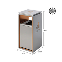 Poubelle commerciale en acier inoxydable sur pied pour l'extérieur, idéale pour la gestion des déchets dans les hôtels et les entrées d'ascenseurs – Design élégant