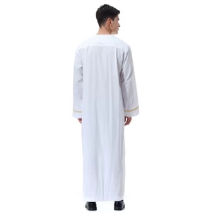 Ropa Islámica Árabe de Oriente Medio para Hombre, Thobe Blanco y Negro, Vestido de Oración Musulmán de Manga Larga 2022, Túnica para Hombre - Product Image 4