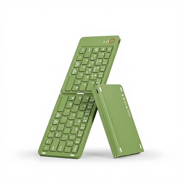 New B023 Two-Fold Portable Mini Wireless Keyboard for Mobile Phones Tablets Laptops Desktop Blue Tooth Computer Keyboard