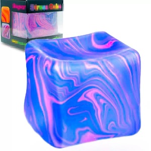 Rainbow Marble Slow Rising Squishy Cube Stress Relief Foam <b>Toy</b> for Adults Kids Sensory Play <b>Desk</b> Decor Gift - Product Image 4
