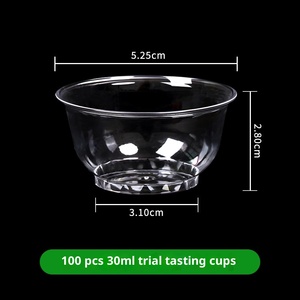 Tasse en plastique froide jetable Golden Five Edge Aviation 500pcs Party Modern Thickened Test Wine Tasting Cup - Product Image 6
