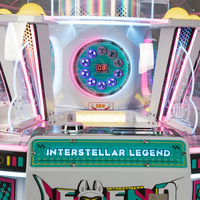 Distributeur automatique de bonbons, snacks et Gashapon pour enfants, 5 joueurs, avec monnayeur, modèle Mid-Island, jeu d'arcade