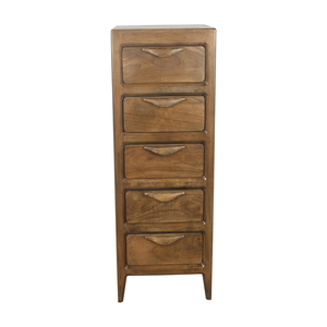 Solid Mango Wood <b>Drawer</b> Chest with Smooth Sliding <b>Drawers</b> Classic Bedroom Storage Cabinet with Natural Wood Grain - Product Image 1