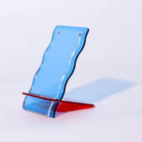 Vente en gros Nouveau cadre photo de table pendule magnétique transparent en acrylique avec cadre photo couleur design en dentelle ondulée