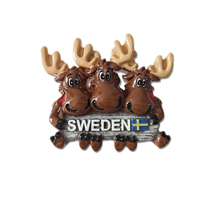 Aimant de réfrigérateur personnalisé Ours Viking Élan d'Alaska, Aimant de réfrigérateur Élan des pays nordiques, Collection <span class=keywords><strong>Finlande</strong></span> Norvège Suède - Product Image 1