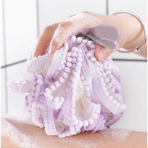 Lace <b>Bath</b> Ball Pearl Mesh Scrubbing Foam <b>Bath</b> Flower For Exfoliating Tools - Product Image 3