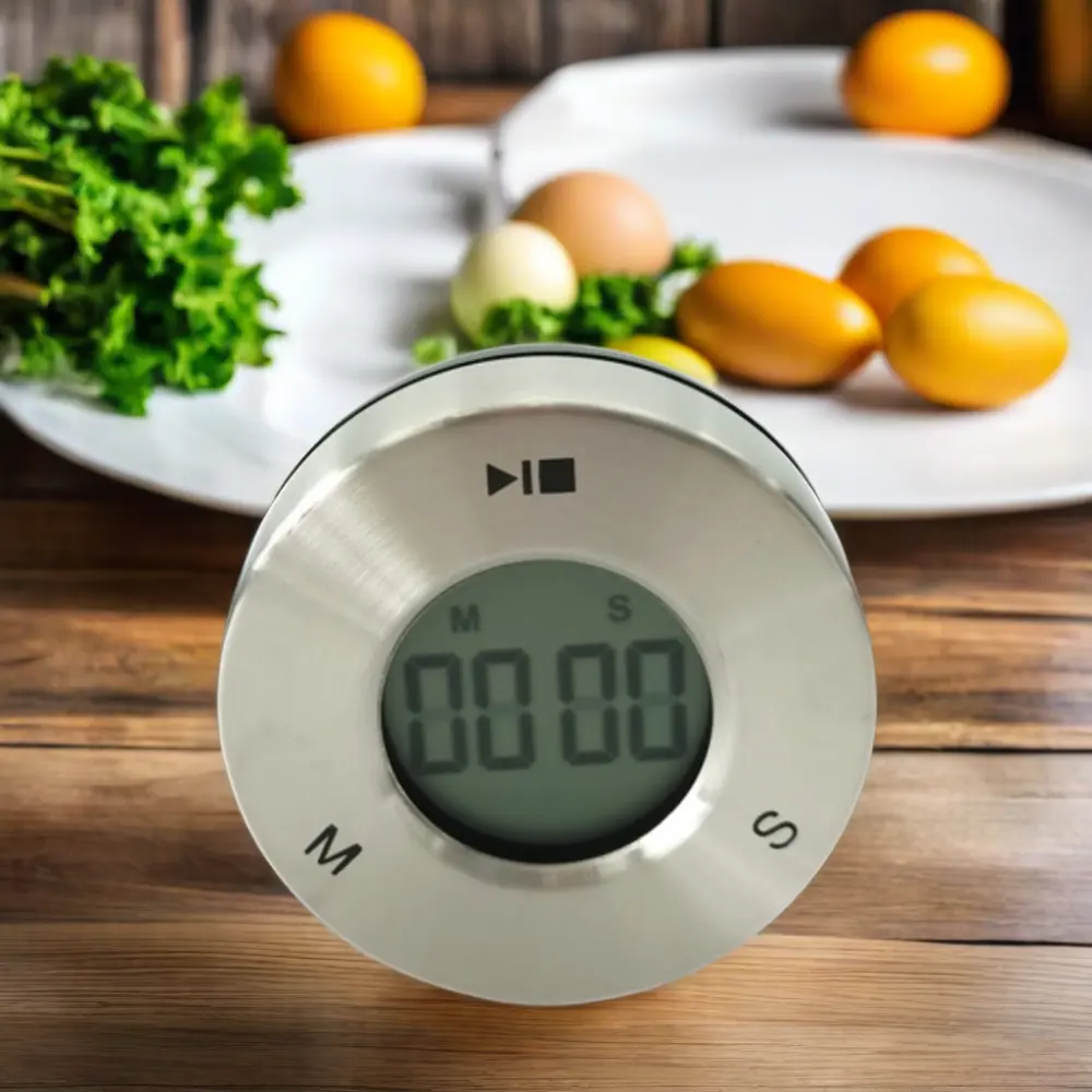 All-Season Sustainable Stainless Steel Kitchen Digital Timer round Egg Shaped Cooking Timer with Set Time Reminder for ALDI