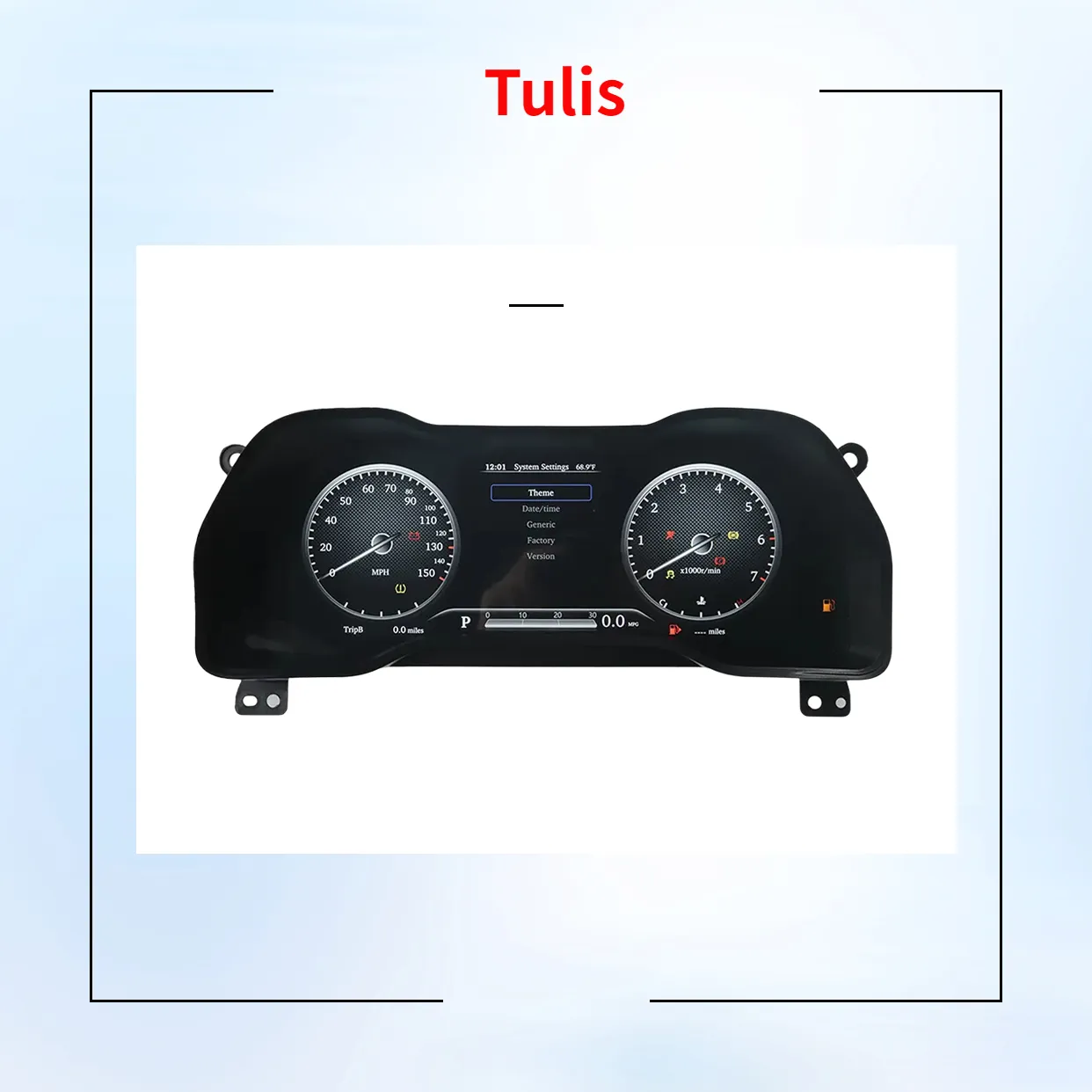Tulis 12.3'' Car Speedometer Cluster Dashboard Screen Instrument Cluster For Toyota 4Runner Digital Virtual Cockpit 2013-2022