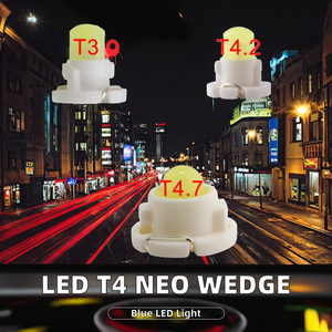 หลอดไฟ LED T3 T4.2 T4.7 COB T4 Neo Wedge 12V 5W ใหม่ สำหรับไฟหน้าปัดรถยนต์ ไฟแสดงความเร็ว ไฟสัญญาณสีน้ำเงิน ไฟแสดงสถานะอุปกรณ์ในรถยนต์ - Product Image 2
