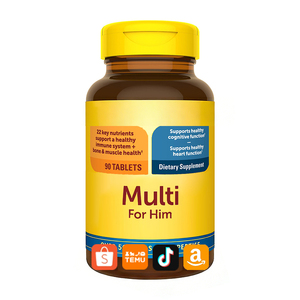 OEM/ODM <span class=keywords><strong>Multivitamin</strong></span>-Tabletten für Männer zur Unterstützung von Immunsystem, Knochen, Muskeln, Herz und kognitiver Gesundheit, 90 Tabletten, Nahrungsergänzungsmittel - Product Image 1