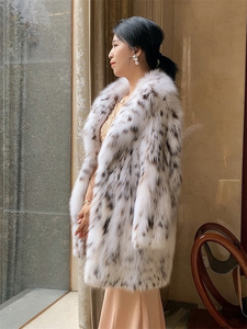 Hot Seller High Quality White Lynx Fur <strong>Coat</strong> Feeling <strong>Mink</strong> <strong>Coat</strong> with Windproof Feature Casual Winter Outerwear <strong>for</strong> <strong>Sale</strong> - Product Image 4