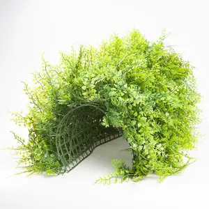 ZC Painel de parede artificial 3D personalizado para jardim vertical, flores de plástico verdes, flores artificiais personalizadas de plástico para selva