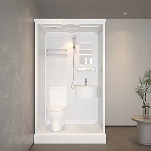 Baño prefabricado, cabina de ducha con inodoro, cápsula de baño prefabricada de bajo costo