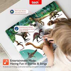 Libro di apprendimento per l'educazione precoce dei bambini curiosi modalità intelligenti del mondo animale parlante inglese interattivo - Product Image 6