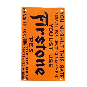 Letreros de gasolinera de aceite de motor personalizados, de hierro esmaltado vitrificado, estilo retro antiguo, para exteriores, con diseño artesanal de estaño, empaquetados a granel - Product Image 5