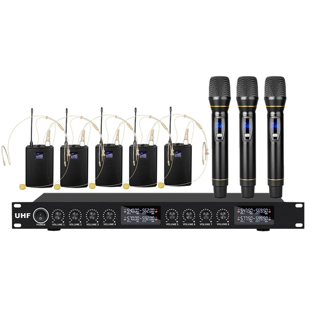 OEM Factory Prices DF208 Professional Wireless Headset Microphone With Handheld Microphone