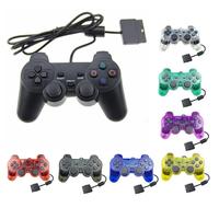 Für PS2 Wired Game Controller Gamepad Single Vibration Clear Controller Gamepad Joypad für Sony Playstation PS2 Controller