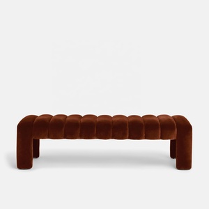 <span class=keywords><strong>Banc</strong></span> en velours capitonné de style moderne et luxueux, <span class=keywords><strong>banc</strong></span> rembourré pour le bout du lit, pour le salon, la chambre à coucher - Product Image 3