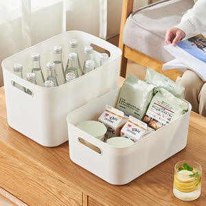 Boîte de rangement en plastique Proins en gros avec couvercle, plusieurs tailles, couleur blanche, organisateur empilable pour cuisine et salle de bain, pour la maison - Product Image 6