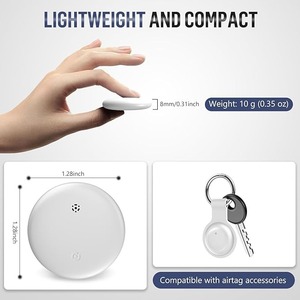 Traceur de localisation sans fil mince, compatible avec Findmy et Android Find Hub, certifié, porte-clés, petite taille, traceur de téléphone portable - Product Image 2