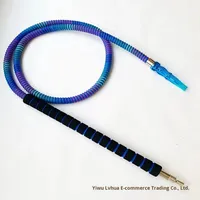 Accessoires pour chicha, chicha colorée avec miroir, tuyau de 1,8 m, poignée en éponge, tuyau en PVC, tuyau en aluminium