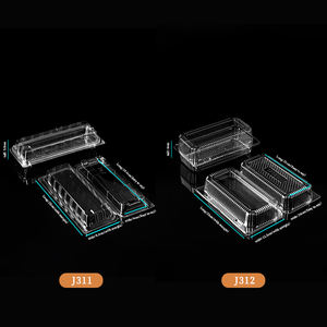 Boîtes alimentaires en <span class=keywords><strong>plastique</strong></span> recyclé en gros, contenants rectangulaires pour pâtisserie, jetables, transparents, pour pain, à emporter, emballage pour en-cas - Product Image 3