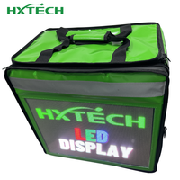 Mochila de entrega de alimentos LED HXTECH con GPS y panel de pantalla LED controlado por Wifi Aplicación al aire libre Función SDK