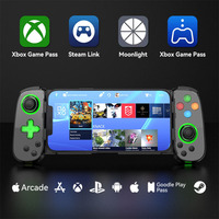 Manette mobile D7 pour PC/iOS avec connexion sans fil BT, lumière RGB, moteur de vibration, compatible Android pour le jeu