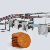 Nouvelle ligne de production entièrement automatique de biscuits, four électrique à économie d'énergie, machine à fabriquer des biscuits à base de farine et de lait pour boulangerie