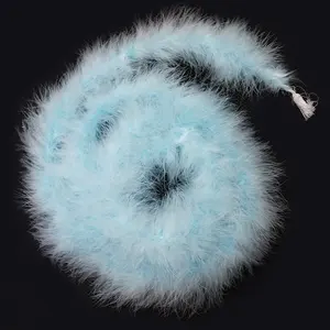 2M Wholesale Multi-Colored Fluffy Turkey boa feather compact for Decoration and Carnival costumes