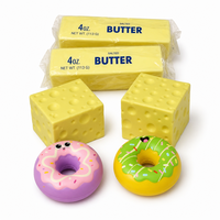 Aneka Kue Teh Sore, Stik Mentega, Donat, Desain Keju, Mainan Squishy Pu Slow Rising untuk Anak-anak
