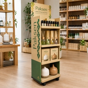 Exhibidor de Cartón Corrugado de 4 Niveles Personalizado para Productos de Aromaterapia en Tiendas Minoristas - Product Image 3