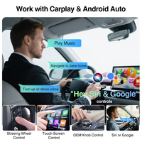 Adaptateur Grandnavi sans fil CarPlay et Android Auto pour systèmes de voiture filaires d'origine avec écran tactile et commande par bouton sur le volant