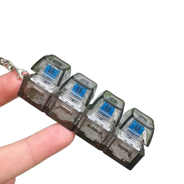 Stress Relief PC 3 Key & 4 Key Mechanical Keyboard Switch Tester Stress Relief Key Press Squishy Fidget Keychain Toy Product