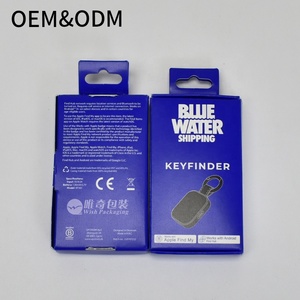 Tùy Chỉnh Hoàng Gia Màu Xanh Mini Bưu Phẩm Hộp Các Tông Màu Trắng Với Treo Lỗ & Chèn Cho Key Finder Bluetooth Tracker Cao Cấp Bao Bì - Product Image 3