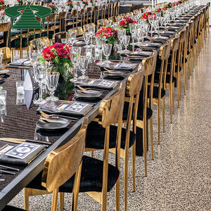 Sillas para eventos apilables de acero inoxidable para salones de banquetes Bodas - Product Image 2