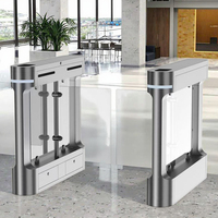 Tourniquets automatiques de barrière d'oscillation de système de porte de barrière avec le lecteur de code de QR pour l'immeuble de bureaux piétonnier de la communauté